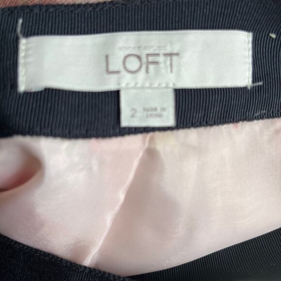 Loft LINEN floral skirt size 2 fully lined - Picture 3 of 4